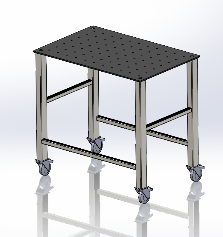 Metināšanas galda 3D CAD modelis